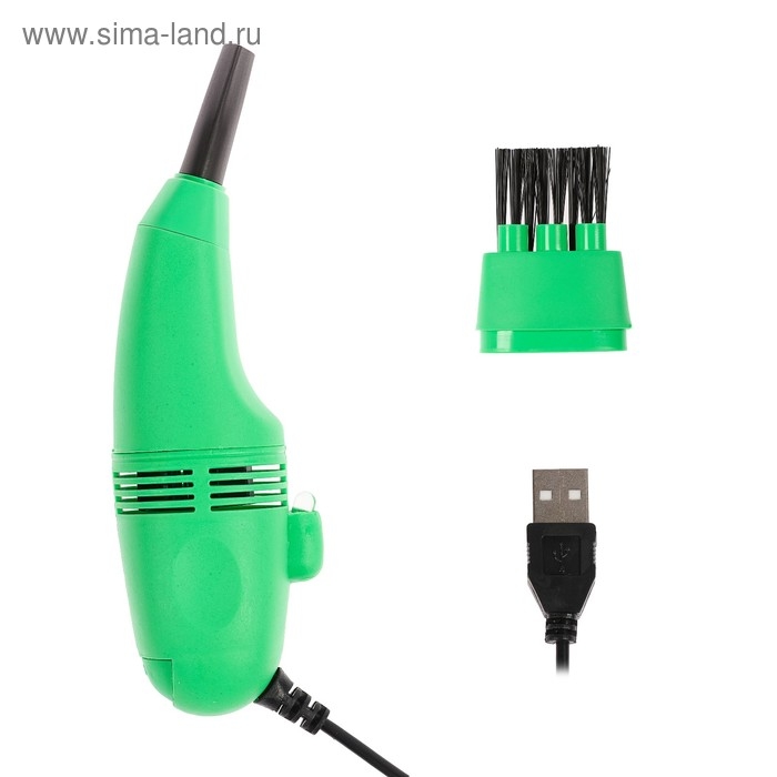 USB Пылесос Luazon MR-01, для ПК, с насадками, USB, зелёный USB Пылесос Luazon MR-01, для ПК, с насадками, USB, зелёный
