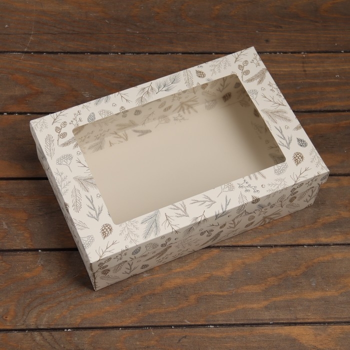 Новый год. Коробка подарочная новогодняя складная, крышка-дно , с окном Новый год. Коробка подарочная новогодняя складная, крышка-дно , с окном "Merry Christmas" 30 х 20 х 9 см