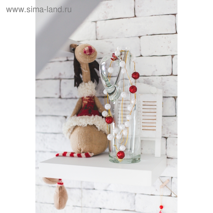 Бусы на ёлку 2 м Бусы на ёлку 2 м "Шарики красные и белые"