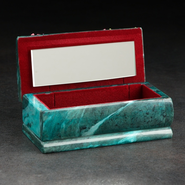 Ларец Ларец "Лето" 15х7х5,5 см, каменная крошка, змеевик