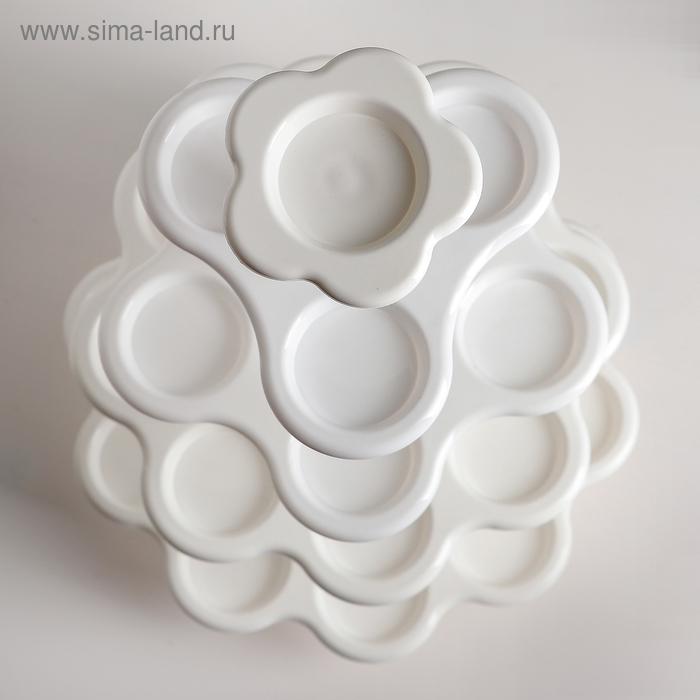 Подставка для пирожных «Каскад», 5 ярусов, цвет белый