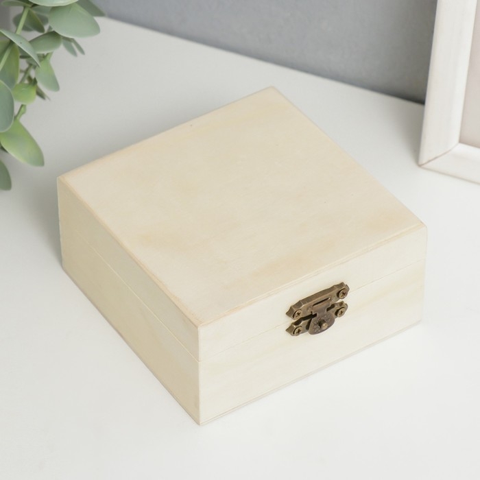 Шкатулка для росписи дерево Шкатулка для росписи дерево "Квадрат" 4,8х10х10 см