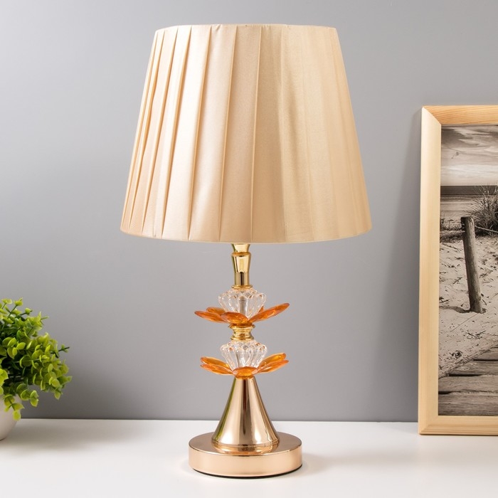 Настольная лампа Настольная лампа "Ариса" Е27 40Вт золото 22х22х38 см RISALUX