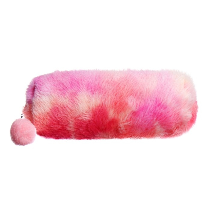 Пенал школьный меховой на молнии Calligrata Пенал школьный меховой на молнии Calligrata "Бамбошка", микс