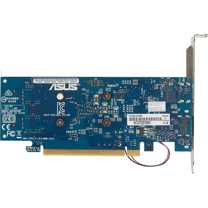 Видеокарта ASUS GEFORCE GT1030-2G-BRK, 2 Гб, 64bit, GDDR5, HDMI, DP Видеокарта ASUS GEFORCE GT1030-2G-BRK, 2 Гб, 64bit, GDDR5, HDMI, DP