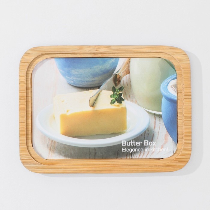 Маслёнка Heaven, 14×10×5 см, цвет МИКС Маслёнка Heaven, 14×10×5 см, цвет МИКС