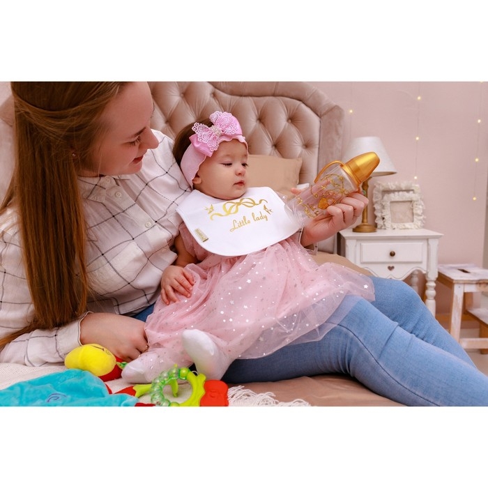Нагрудник/слюнявчик для кормления «Little lady» на кнопке Нагрудник/слюнявчик для кормления «Little lady» на кнопке