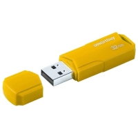 Флешка SmartBuy CLUE Yellow, 32 Гб, USB 2.0, чт до 25 Мб/с, зап до 15 Мб/с, жёлтая