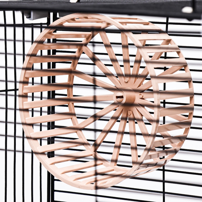 Клетка для грызунов Клетка для грызунов "Пижон" №10, 2 этажа, разборная, 42 х 30 х 37см (+домик,колесо,миска), бежевая