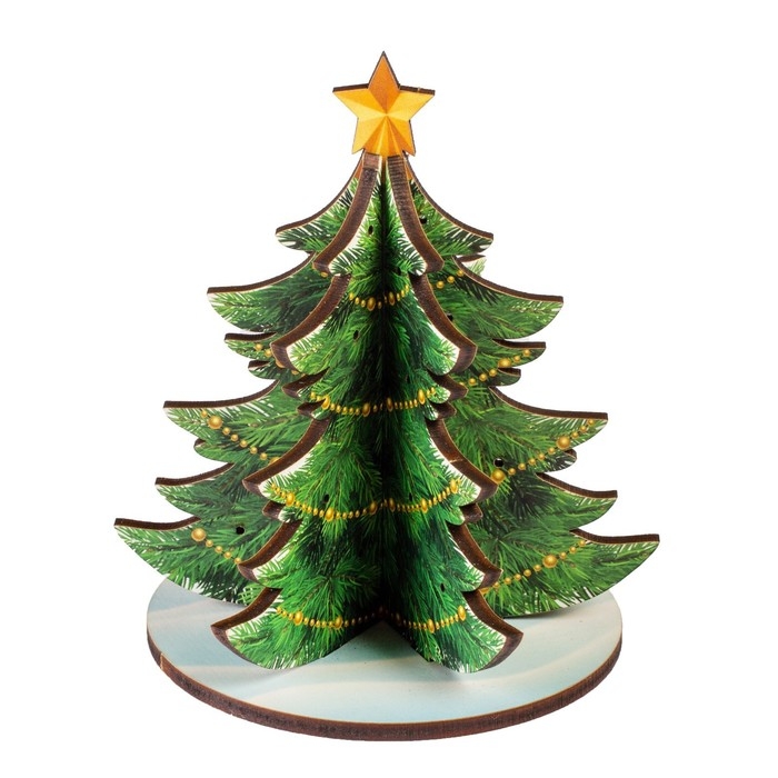 Модель из дерева «Ёлка сборная. Новогодние украшения» Модель из дерева «Ёлка сборная. Новогодние украшения»