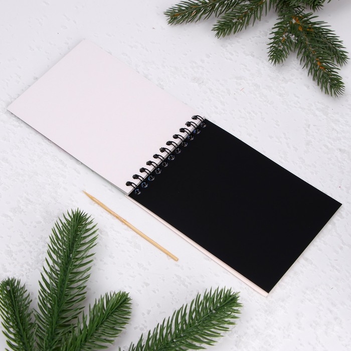 Блокнот - гравюра на новый год «Кролик»,10 листов, лист наклеек Блокнот - гравюра на новый год «Кролик»,10 листов, лист наклеек