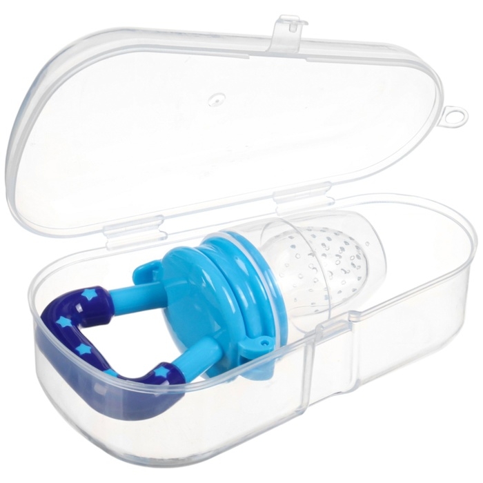 Ниблер для прикорма, с силиконовой сеточкой, в контейнере, цвет голубой Ниблер для прикорма, с силиконовой сеточкой, в контейнере, цвет голубой