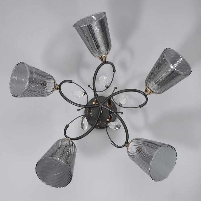 Люстра Люстра "Рони" 5хЕ27 40Вт черный 62х62х23см BayerLux