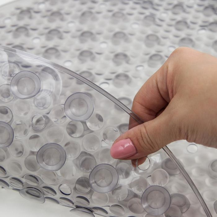 Набор для ванной SAVANNA «Селест»: штора 180×180 см, ковёр 38×69 см, цвет серый Набор для ванной SAVANNA «Селест»: штора 180×180 см, ковёр 38×69 см, цвет серый