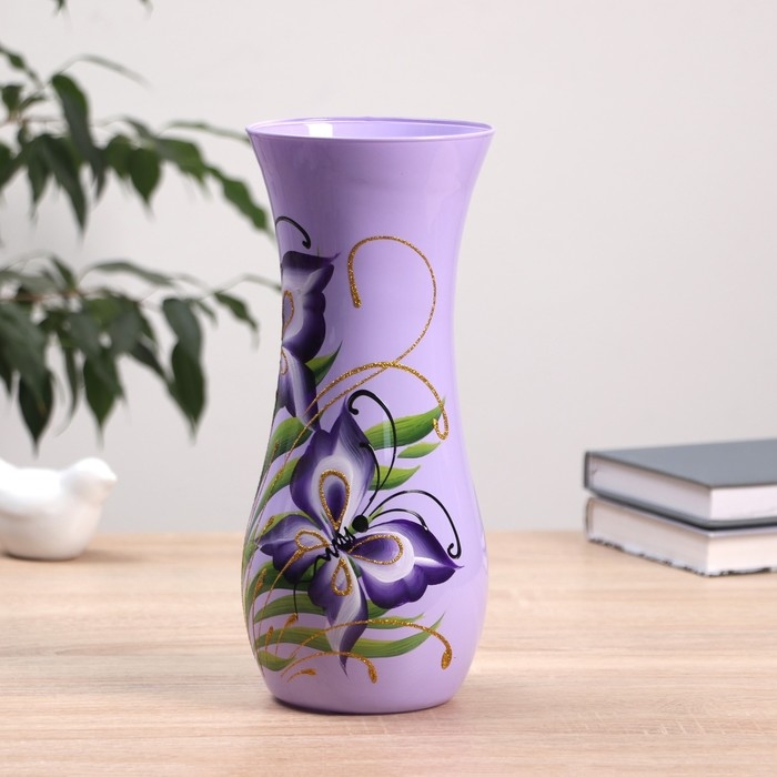 Ваза  Ваза "Мотылёк" h=25,5см d=10,5см, v=1.5л МИКС