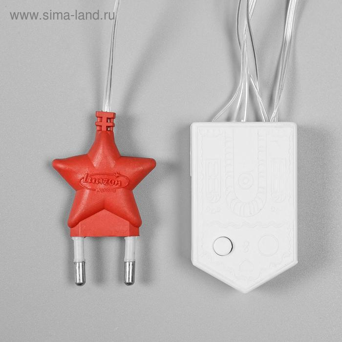 Гирлянда «Бахрома» 2.4 × 0.9 м с насадками «Звёздочки», IP20, прозрачная нить, 186 LED, свечение белое, 8 режимов, 220 В Гирлянда «Бахрома» 2.4 × 0.9 м с насадками «Звёздочки», IP20, прозрачная нить, 186 LED, свечение белое, 8 режимов, 220 В