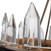 Люстра "Кристалл" LED 50Вт 3000К черно-золотой 50х50х35-155 см BayerLux