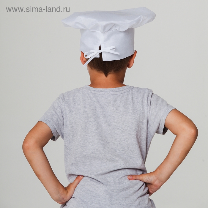 Карнавальный колпак «Повар», обхват головы 53-57 см, цвет белый Карнавальный колпак «Повар», обхват головы 53-57 см, цвет белый