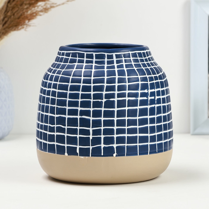 Кашпо - ваза  Кашпо - ваза "Клетка" 15х15х15,5см