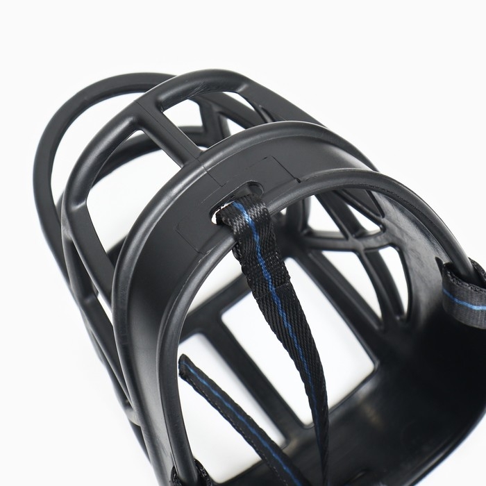 Намордник для собак №5 с трехсторонним ремешком, каучук, ДН 12 см, ОМ 35 см, чёрный Намордник для собак №5 с трехсторонним ремешком, каучук, ДН 12 см, ОМ 35 см, чёрный