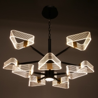 Люстра 1702/10 LED 204Вт 3000-6000К черный 95х95х80 см BayerLux