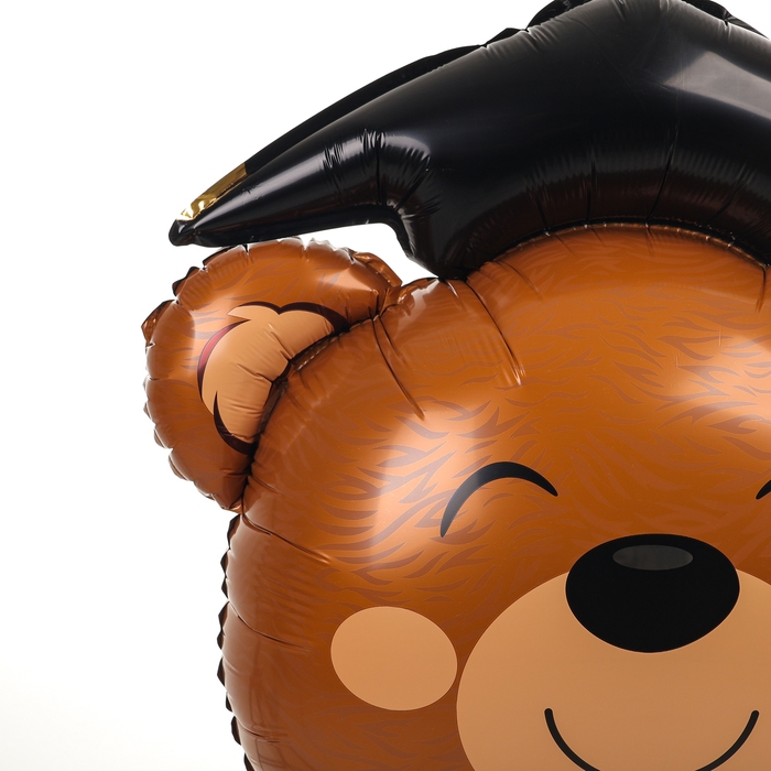 Шар фольгированный 58 Шар фольгированный 58" «Мишка студент», на подставке, под воздух