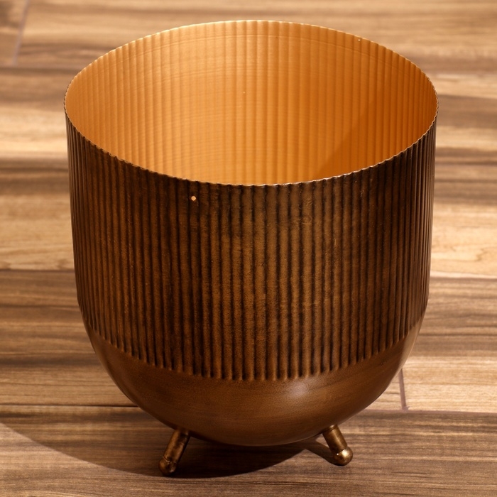 Кашпо  Кашпо "Голди" металл (набор 2 шт), диаметр 30 и 26 см