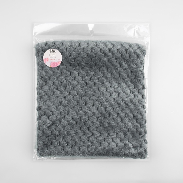 Лоскут плюш «Соты», 50 × 50 см, 220 г/м, цвет серый №18