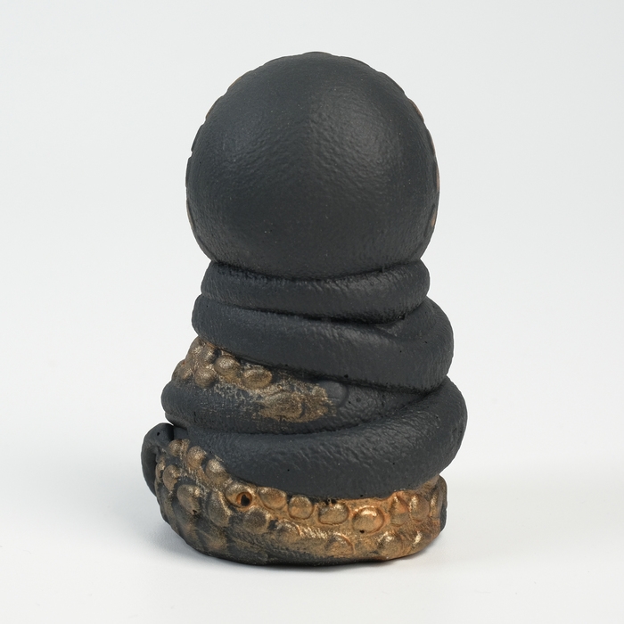 Новый год. Символ 2025. Фигура Новый год. Символ 2025. Фигура "Змея в костюме" черная, 8х6см