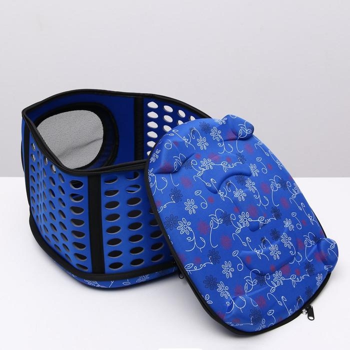 Складная сумка-переноска большая, материал EVA, 42,5 х 37,5 х 29,5 см, синяя Складная сумка-переноска большая, материал EVA, 42,5 х 37,5 х 29,5 см, синяя