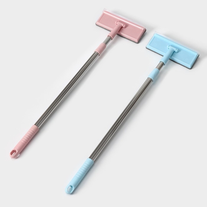 Щётка для окон Доляна, стальная телескопическая ручка 68(112) см, водосгон силикон 19 см, насадка велюр 19×7 см, цвет МИКС Щётка для окон Доляна, стальная телескопическая ручка 68(112) см, водосгон силикон 19 см, насадка велюр 19×7 см, цвет МИКС