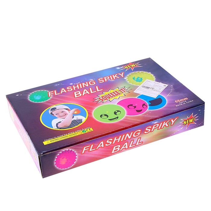 Мяч «Ёжик», световой, матовый, цвета МИКС Мяч «Ёжик», световой, матовый, цвета МИКС