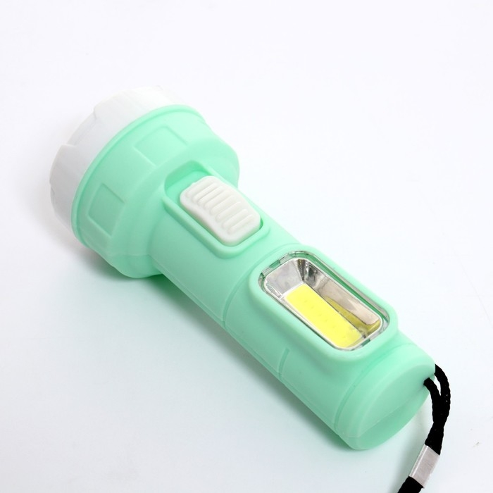 Фонарь ручной, 1 Вт LED, боковой 5 Вт COB, 2 режима, 1 AA, 10.4 х 4.3 см Фонарь ручной, 1 Вт LED, боковой 5 Вт COB, 2 режима, 1 AA, 10.4 х 4.3 см