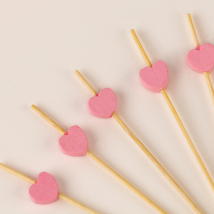 Шпажки «Сердечки», набор 24 шт. Шпажки «Сердечки», набор 24 шт.