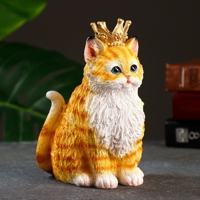 Фигура Фигура "Кот Чарльз" рыжий, 13х10х16см