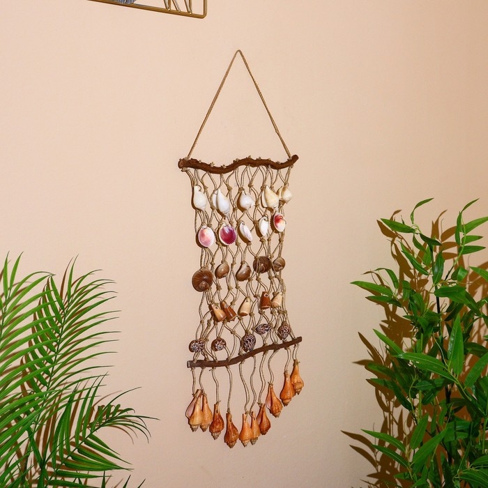 Подвесной сувенир Подвесной сувенир "Дары моря" ракушки 20х3х55 см