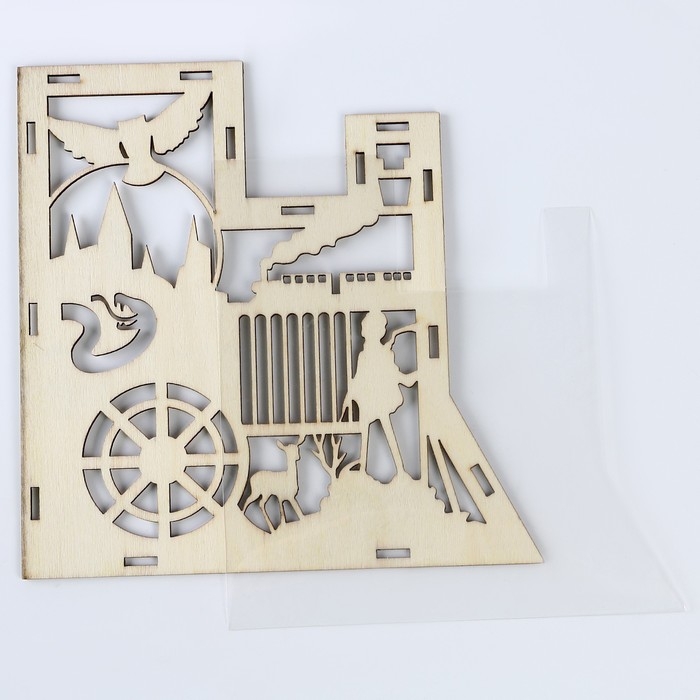 Новогодняя роспись по дереву «Новый год! Волшебство», со светящимся песком Новогодняя роспись по дереву «Новый год! Волшебство», со светящимся песком