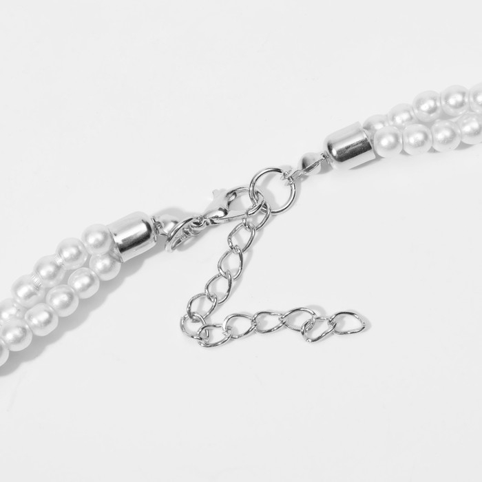 Бусы «Жемчужное переплетение», цвет белый, 45 см