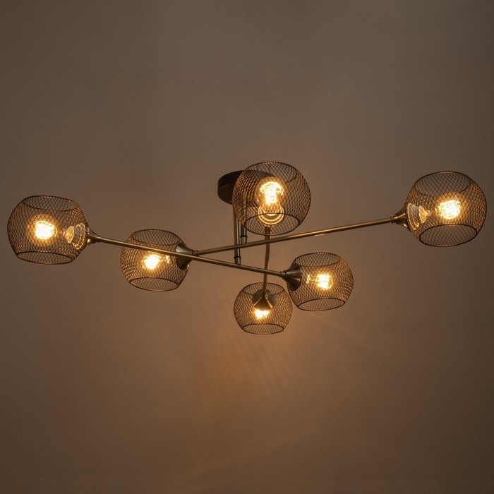 Люстра Люстра "Эстэт" 6хЕ27 40Вт черный 98х98х23см BayerLux