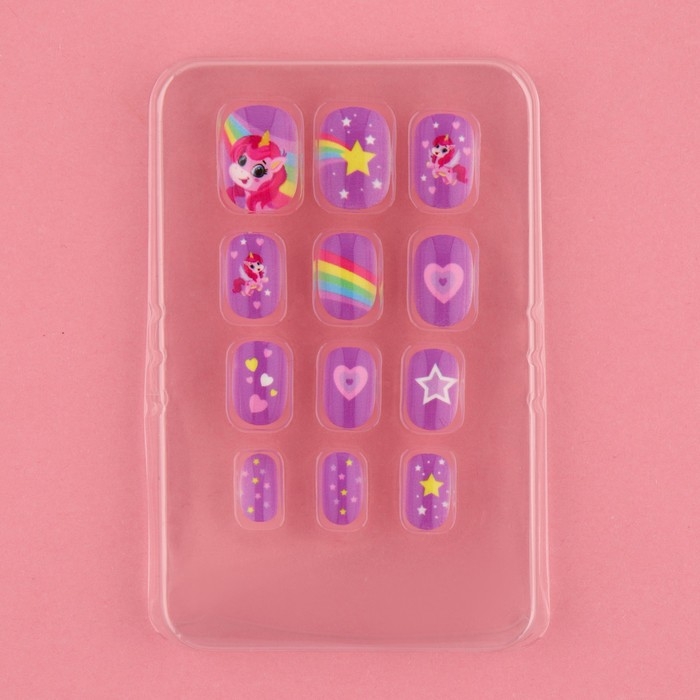 Детские накладные ногти «Единорожка», 12 шт Детские накладные ногти «Единорожка», 12 шт