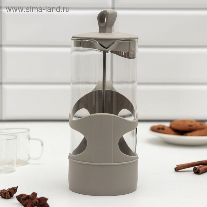 Френч-пресс «Арабика», 1 л, цвет серый Френч-пресс «Арабика», 1 л, цвет серый