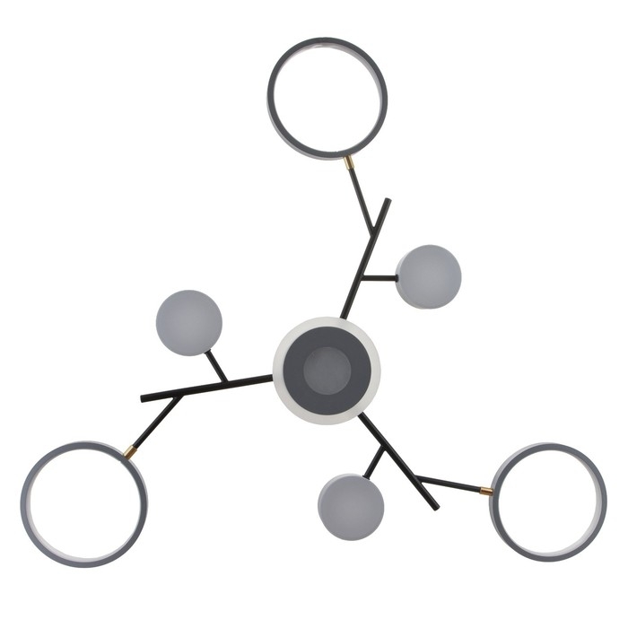 Люстра с ПДУ 2300/7GR LED 150Вт 3000-6000К серый 75х75х9 см BayerLux