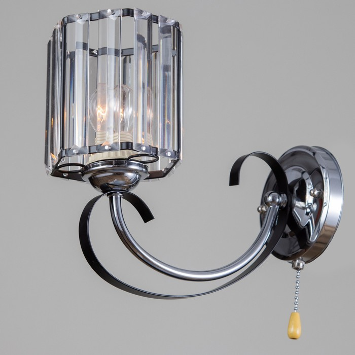 Бра 91279/1 E27 40Вт черный-хром 25х12х23 см