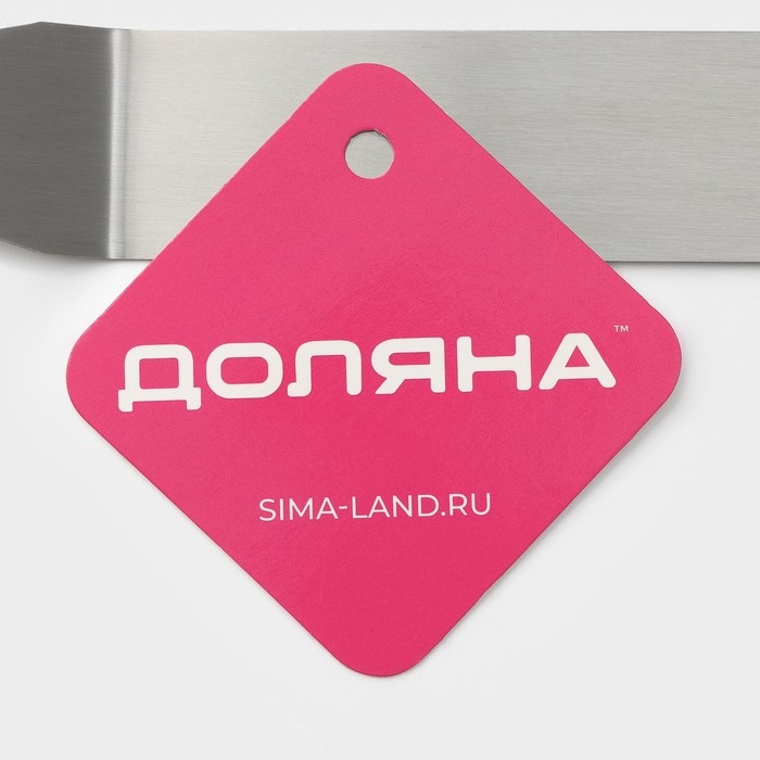 Кондитерская лопатка - палетка изогнутая Доляна, 31,5×3 см, рабочая часть 19,2 см, цвет серебристый