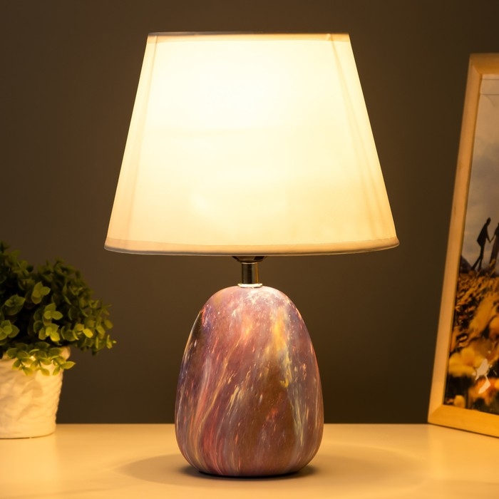 Настольная лампа Настольная лампа "Косетт" Е27 40Вт фиолетовый 22,5х22,5х32,5 см RISALUX