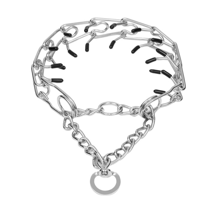 Ошейник - полуудавка строгий с защитными колпачками, 4 мм х 60 см Ошейник - полуудавка строгий с защитными колпачками, 4 мм х 60 см