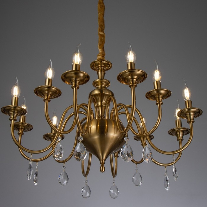 Люстра Люстра "Антер" 12х40Вт Е14 латунь 75х75х50 см BayerLux