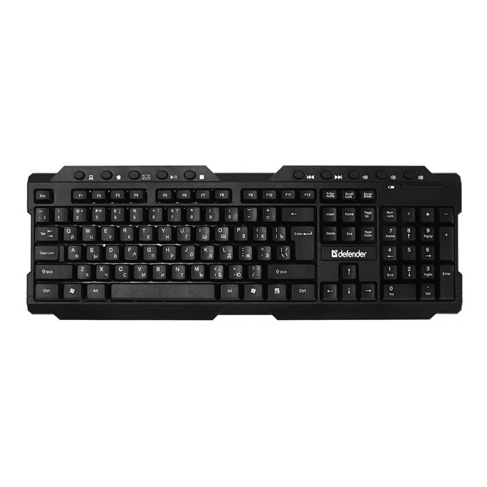 Клавиатура Defender Element HB-195 RU, беспроводная, мембранная, 114 клав, USB,   черная Клавиатура Defender Element HB-195 RU, беспроводная, мембранная, 114 клав, USB,   черная