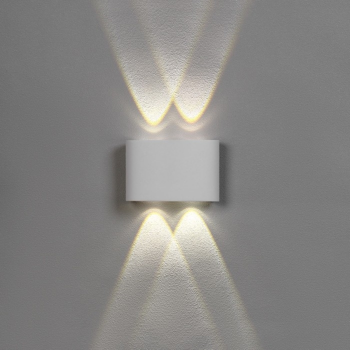 Светильник фасадный «Полусфера», FSD-072, 4 Вт, 4000К, 2 луча, IP65, 220 В, пластик, белый 1008420 Светильник фасадный «Полусфера», FSD-072, 4 Вт, 4000К, 2 луча, IP65, 220 В, пластик, белый 1008420