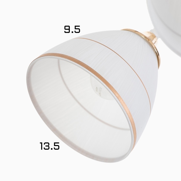 Люстра Люстра "Аделла" 5хЕ27 40Вт бело-золотой 65х65х26 см BayerLux